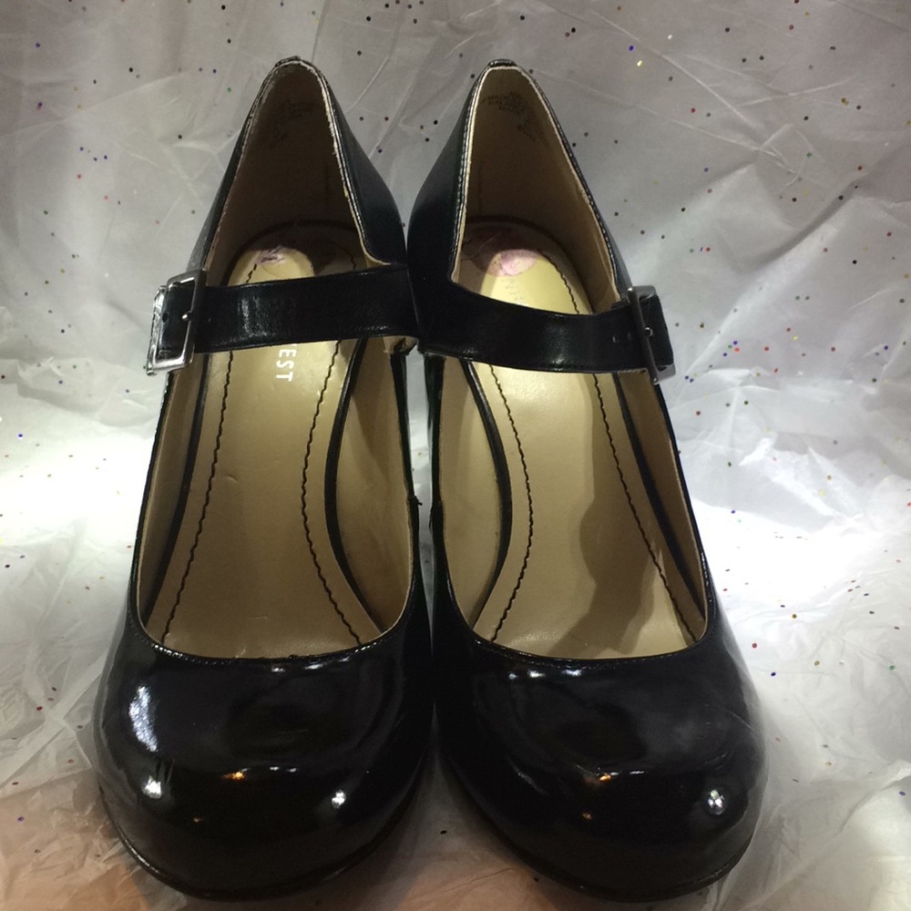 NINE WEST BLACK MARYJANES SIZE 8 1/2M
